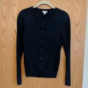GAP silk nay blue cardigan